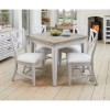 Signature Grey Solid Wood Square Extending Dining Table
