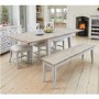 Signature Grey Solid Wood Square Extending Dining Table