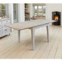 Signature Grey Solid Wood Square Extending Dining Table