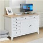 Signature Grey Solid Wood Hidden Home Office Desk