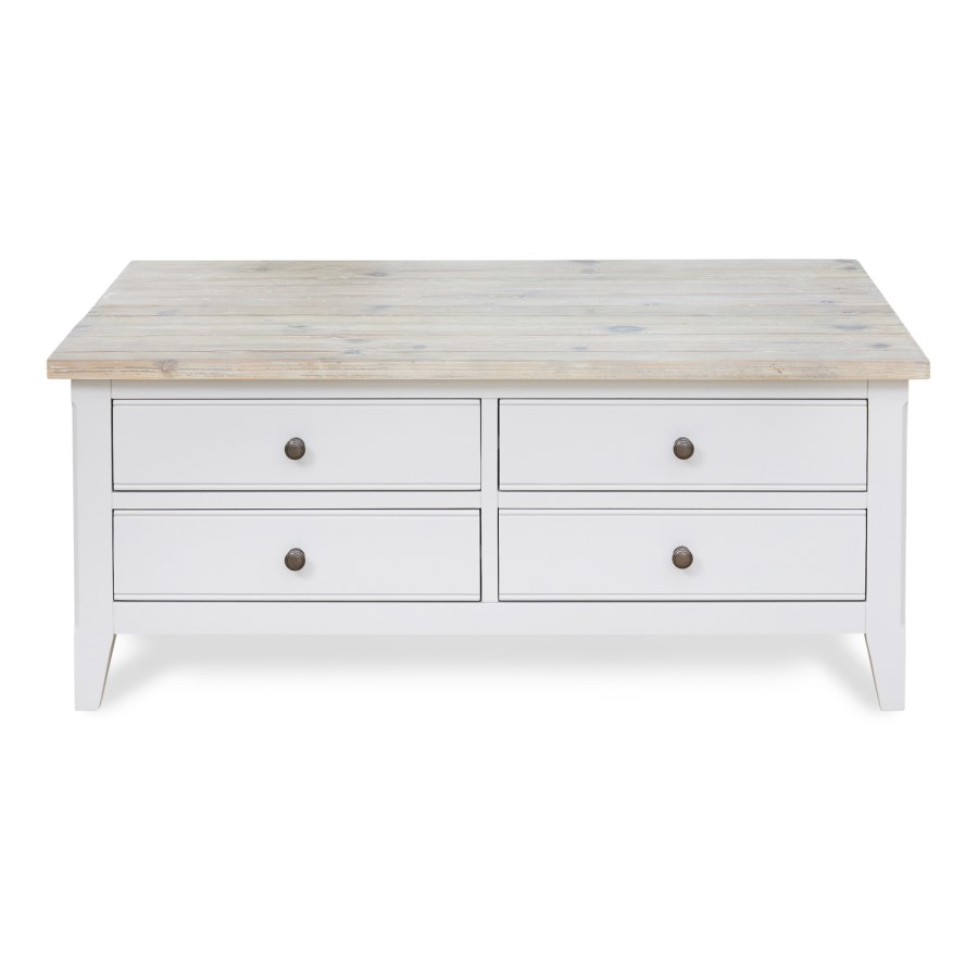 Signature Grey Solid Wood Large Coffee Table