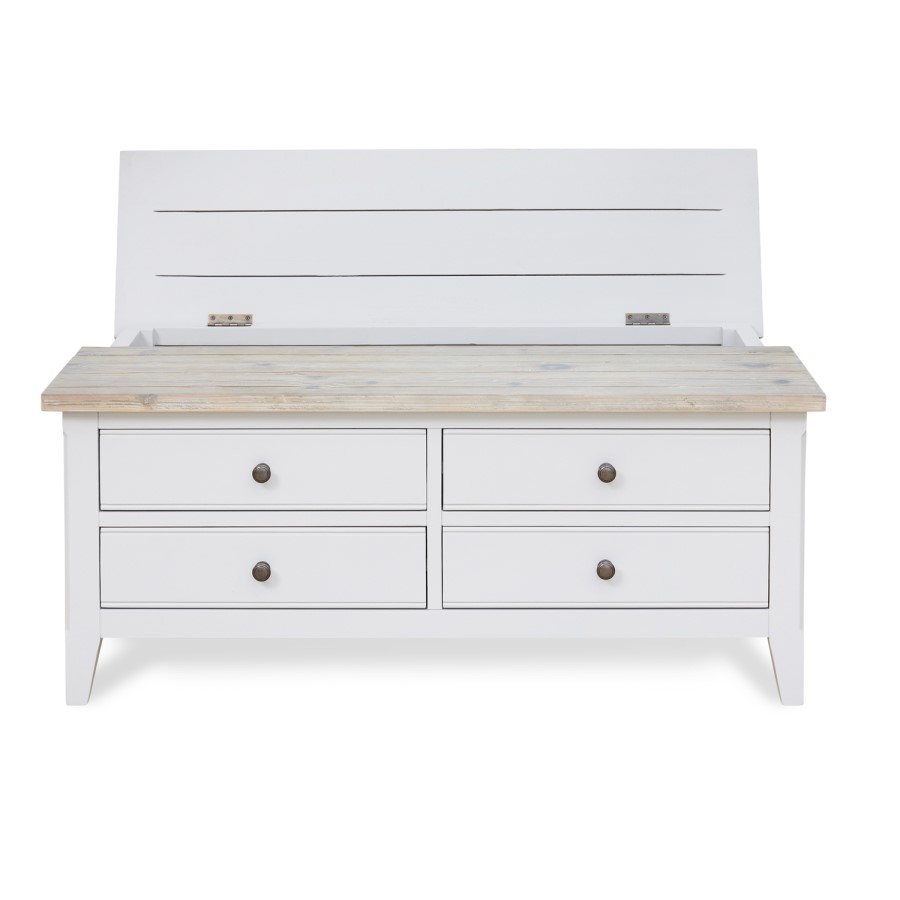 Signature Grey Solid Wood Large Coffee Table