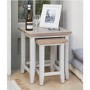 Signature Grey Solid Wood Nest of Two Tables