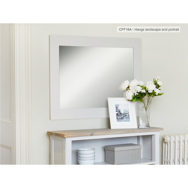 Signature Grey solid Wood Overmantle Mirror 