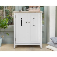 Signature Grey Solid Wood Shoe Cabinet 