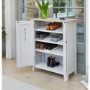Signature Grey Solid Wood Shoe Cabinet 