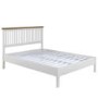 GRADE A2 - Charleston Double Bed in Stone White and Oak
