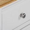 Charleston Pair of Two Tone Bedside Table in Solid Oak and Painted Cream 