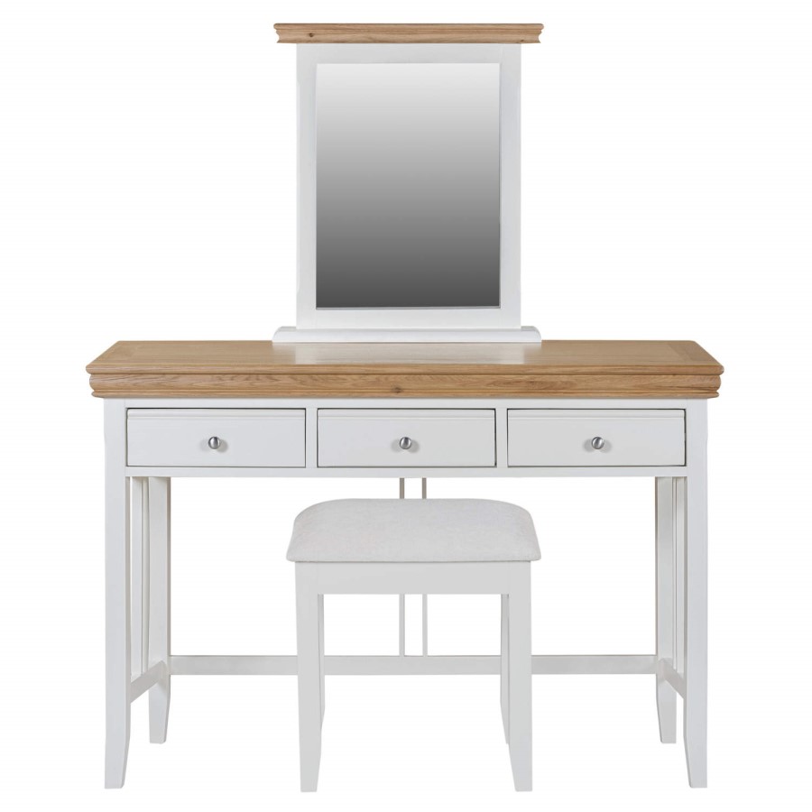 GRADE A2 - Charleston Two Tone Dressing Table in Cream and Oak - Dressing Table