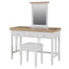 GRADE A2 - Charleston Two Tone Dressing Table in Solid Oak &amp; Cream - Table Only