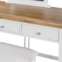 GRADE A1 - Charleston Two Tone Dressing Table in Solid Oak & Cream - Table Only