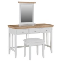 GRADE A2 - Charleston Two Tone Dressing Table in Cream and Oak - Dressing Table