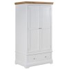Charleston Two Tone Wardrobe in Solid Oak and Painted Cream
