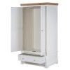 GRADE A2 - Charleston Two Tone Wardrobe in Solid Oak and Painted Cream