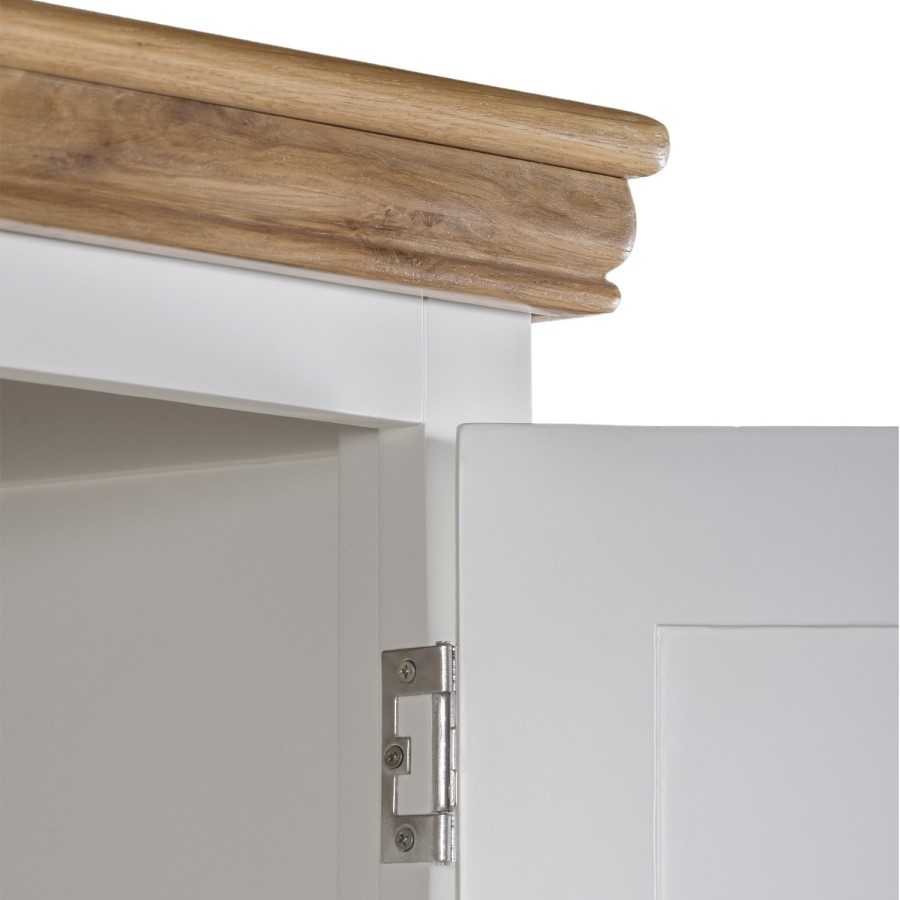 Charleston Two Tone Wardrobe in Solid Oak and Painted Cream