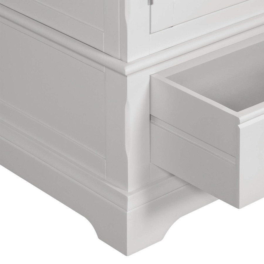 Charleston 3 Door 3 Drawer Wardrobe in Cream and Oak