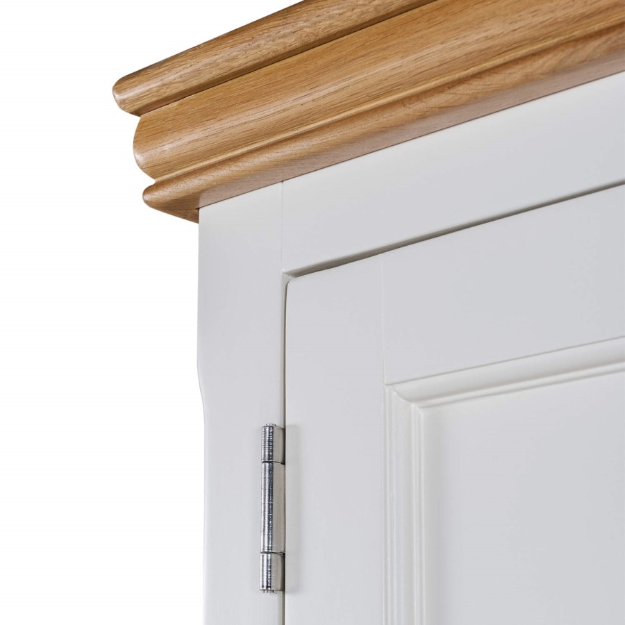 Charleston 3 Door 3 Drawer Wardrobe in Cream and Oak