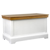 GRADE A3 - Charleston Blanket Box in Cream and Oak