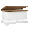 Charleston Two Tone Blanket Box in Solid Oak and Painted Cream