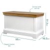 Charleston Two Tone Blanket Box in Solid Oak and Painted Cream