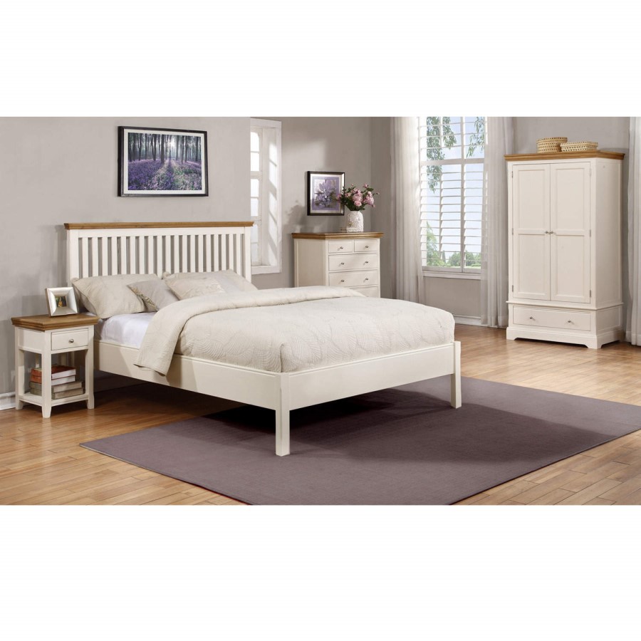 GRADE A1 - Charleston Blanket Box in Cream and Oak