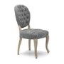 Chantilly Pair of Grey Dining Chair Washed Legs