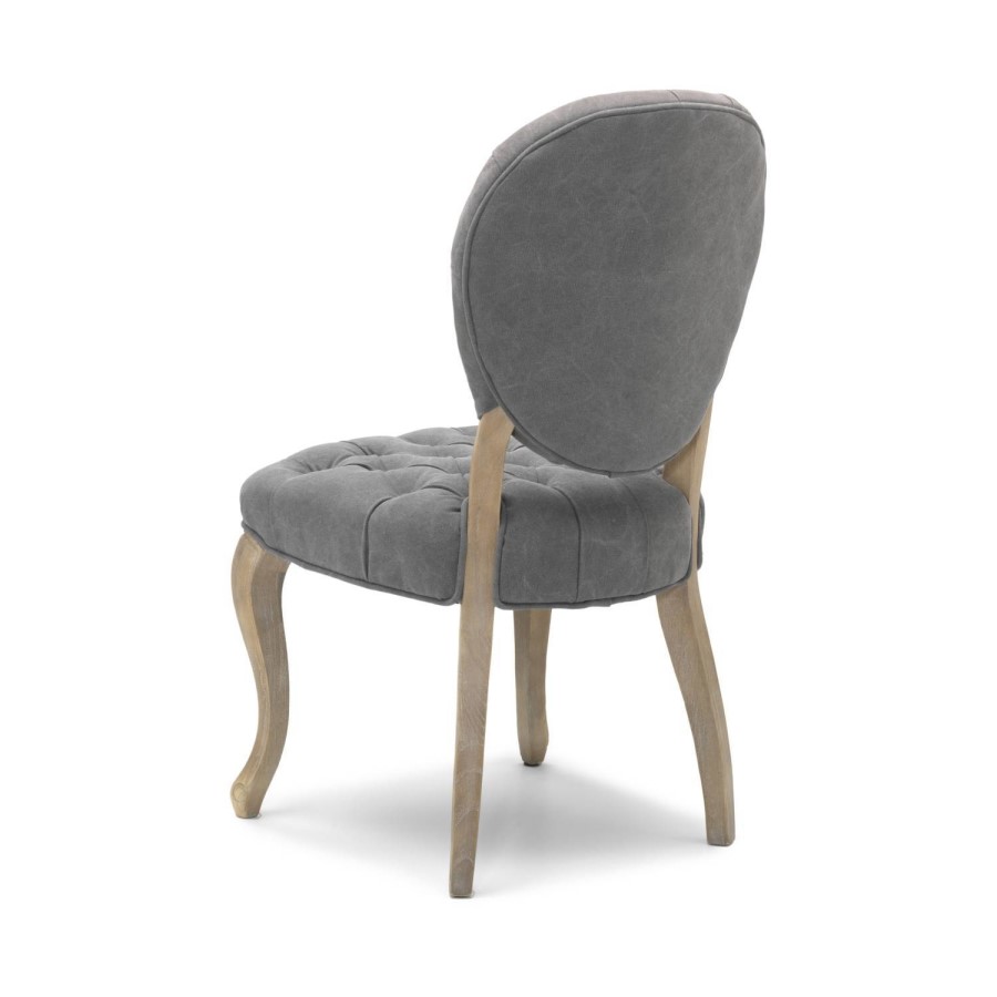 Chantilly Pair of Grey Dining Chair Washed Legs