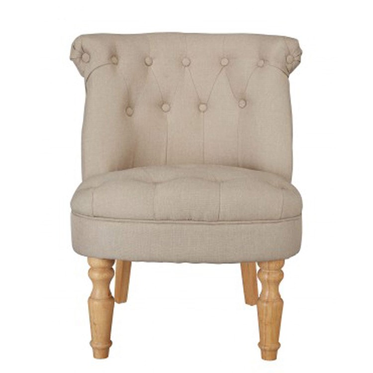 LPD Charlotte Boudoir Accent Chair in Beige