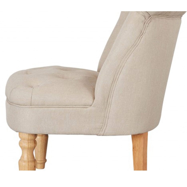 LPD Charlotte Boudoir Accent Chair in Beige