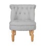 LPD Linen Chair in Light Blue with Button Detail - Charlotte