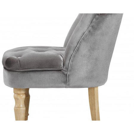 GRADE A1 - LPD Charlotte Silver Velvet Occasional Chair
