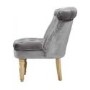 LPD Charlotte Occasional Accent Chair in Silver Grey Velvet