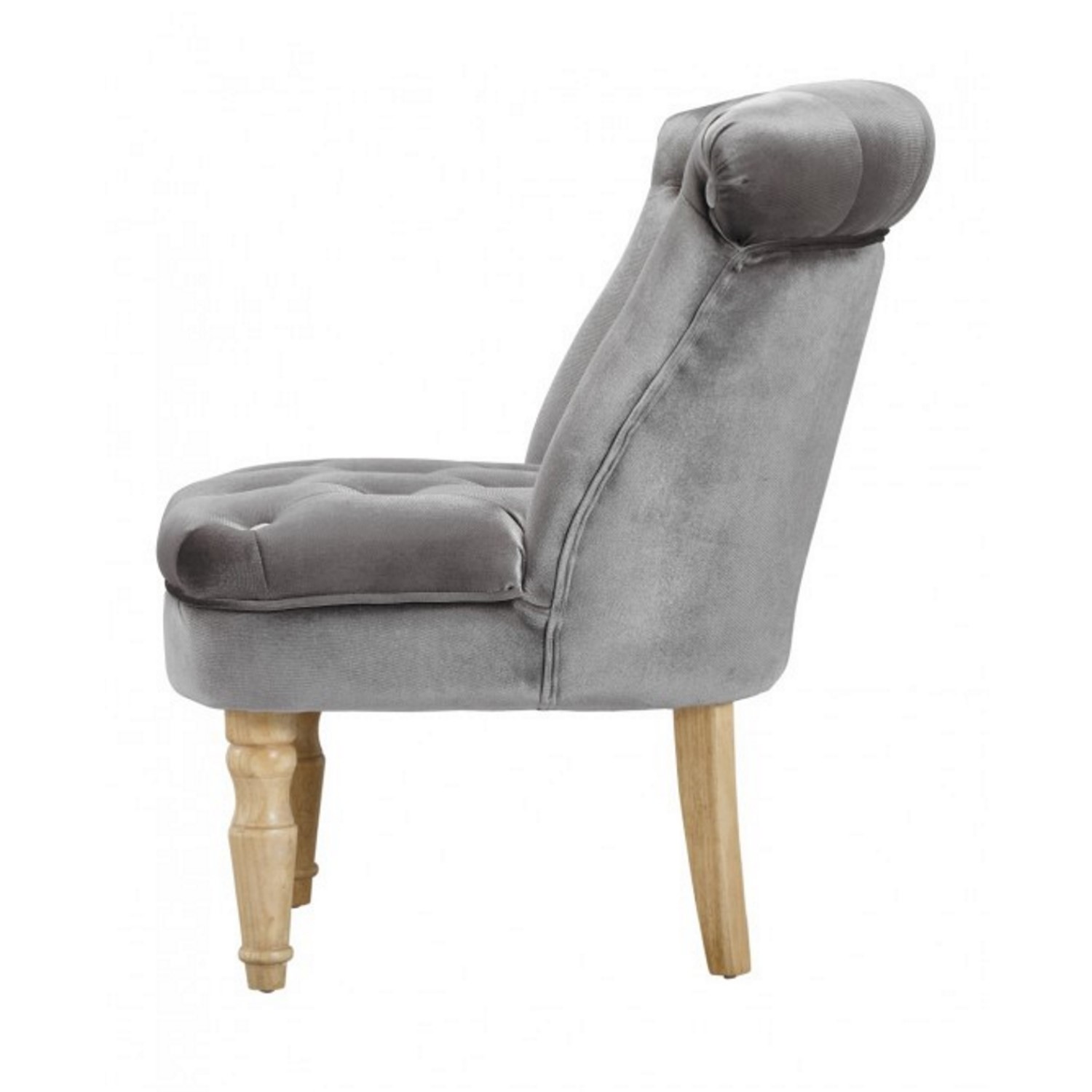 LPD Charlotte Occasional Accent Chair in Silver Grey Velvet - Furniture123