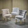 LPD Charlotte Occasional Accent Chair in Silver Grey Velvet