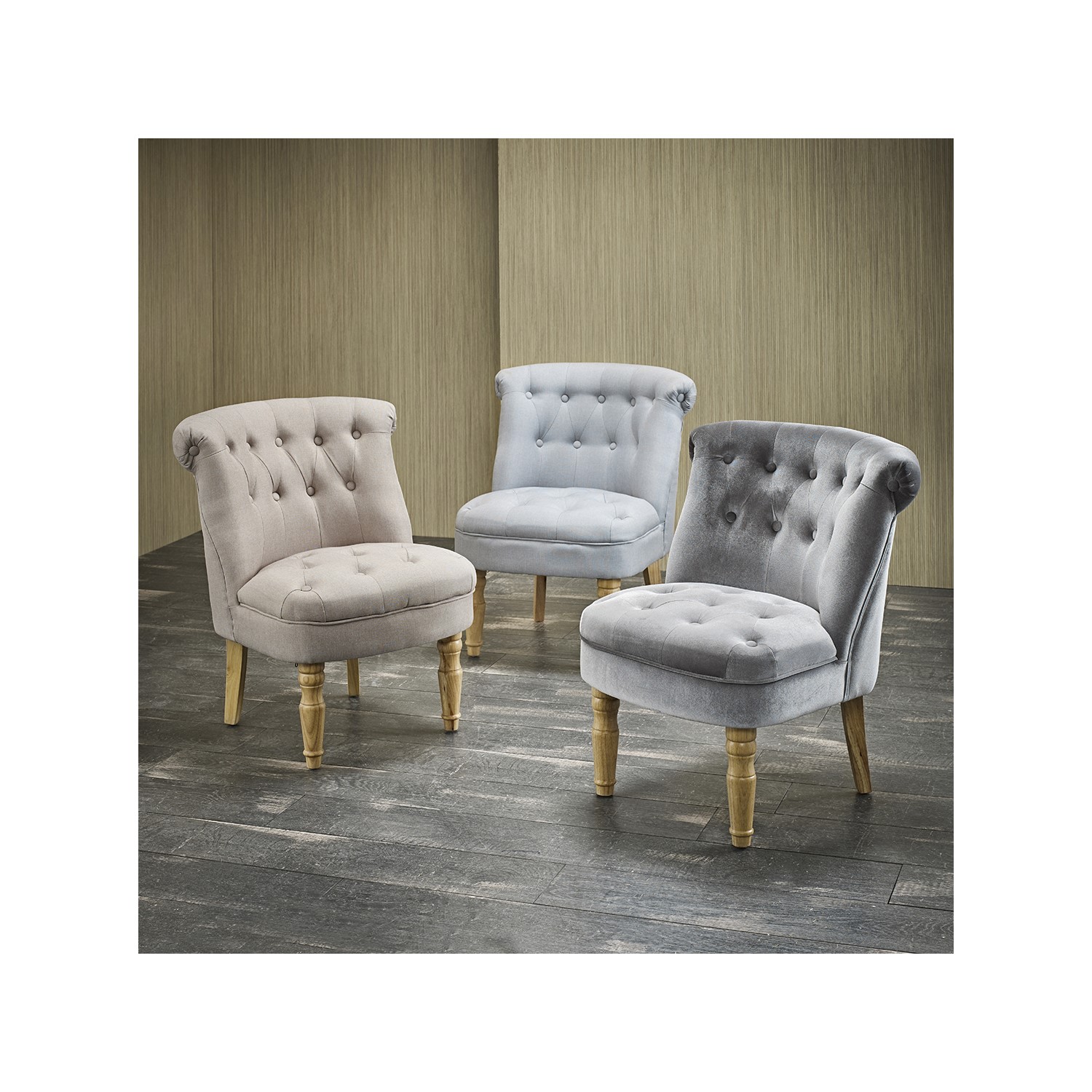 LPD Charlotte Occasional Accent Chair in Silver Grey Velvet - Furniture123