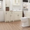 White Traditional Bathroom Free Standing Vanity Unit &amp; Basin - W815mm