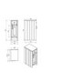 White Traditional Free Standing Bathroom Cabinet - W300 x H820mm