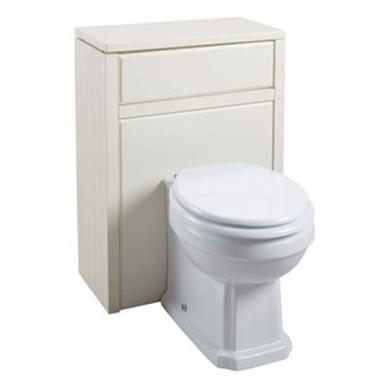White Traditional WC Toilet Unit without Toilet - W600 x D303mm