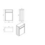 White Traditional WC Toilet Unit without Toilet - W600 x D303mm
