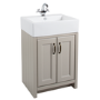 Grey Traditional Bathroom Vanity Unit & Basin - 570mm Wide