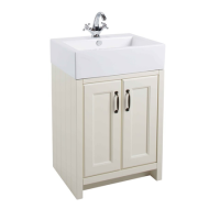 White Traditional Bathroom Vanity Unit & Basin - 570mm Wide White Traditional Bathroom Vanity Unit & Basin - 570mm Wide