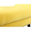Cheska Small Studded Velvet Bench in Yellow