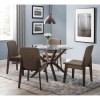 Julian Bowen Chelsea Round Glass Dining Set with 4 Chairs