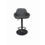Hunter Grey Faux Leather Adjustable Gas Lift Barstools- Set of 2 