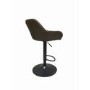 Set of 2 Hunter Chesnut Brown Faux Leather Adjustable Gas Lift Barstools