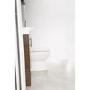 Walnut Cloakroom Vanity Unit & Basin - W505 x H885mm