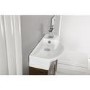 Walnut Cloakroom Vanity Unit & Basin - W505 x H885mm