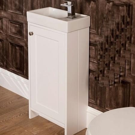 White Cloakroom Vanity Unit & Basin - W400 x H860mm
