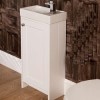 White Cloakroom Vanity Unit &amp; Basin - W400 x H860mm