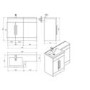 Oak Left Hand Bathroom Vanity Unit Furniture Suite - W1090mm - Includes Thin Edge Basin Only